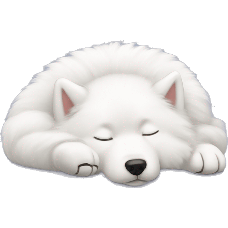 Sleeping Samoyed  emoji