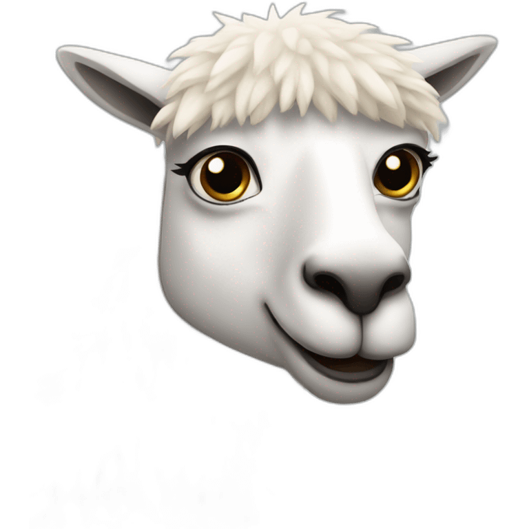 Chat avec un lama emoji