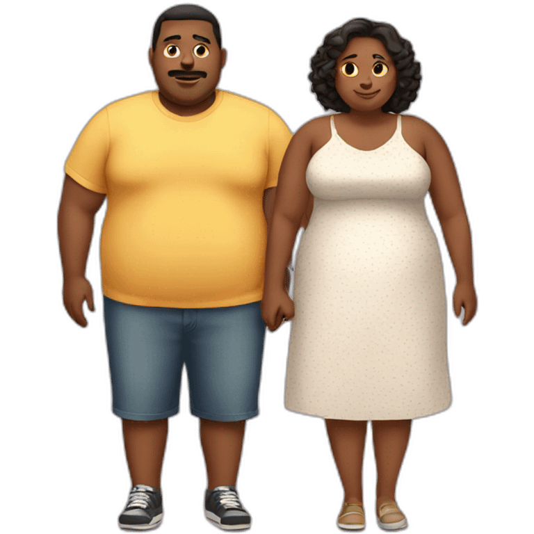 overweight couple emoji