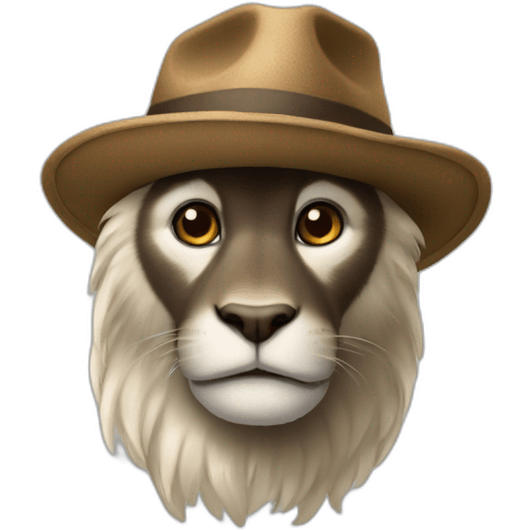 Singe animaux avec un chapeau  emoji