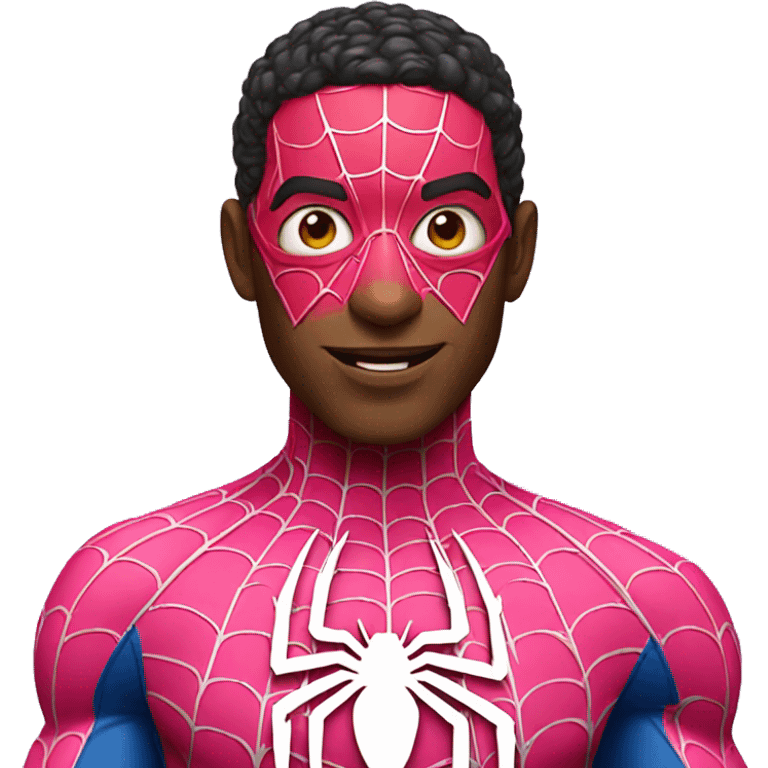 Pink spider man emoji