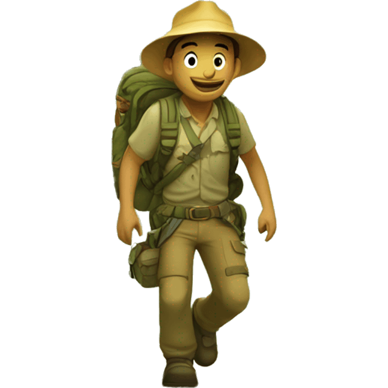 aventurier traversant une jungle emoji