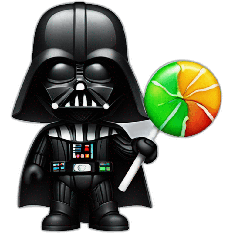 Darth vader sucking a lollipop emoji