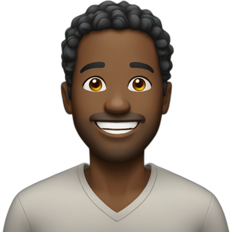 happy black man emoji