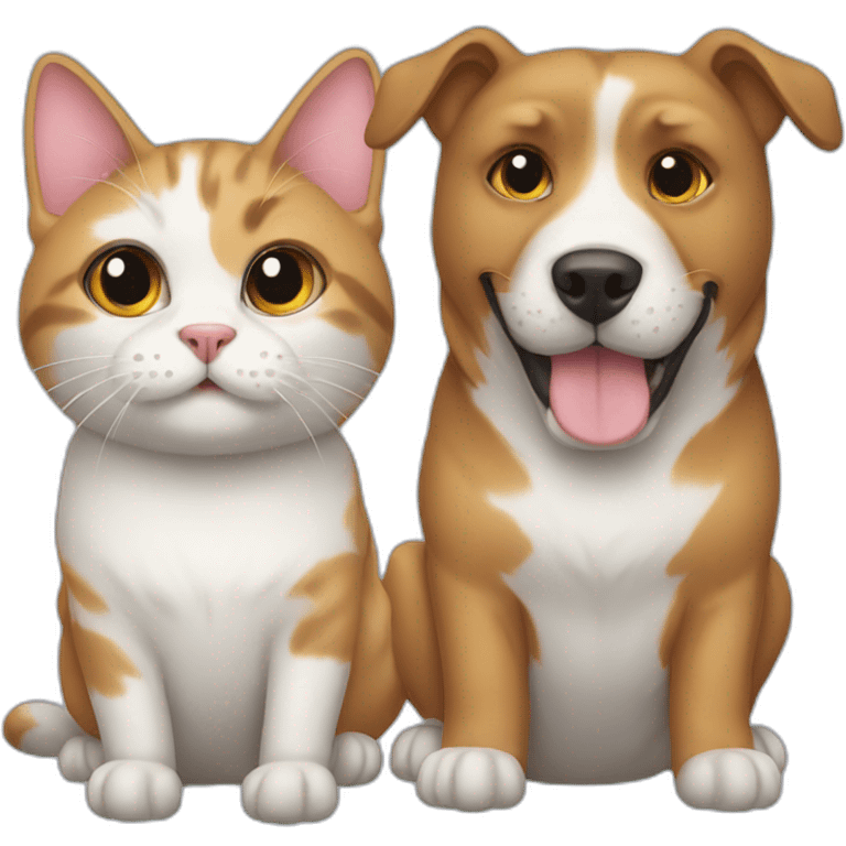 Cat and dog emoji