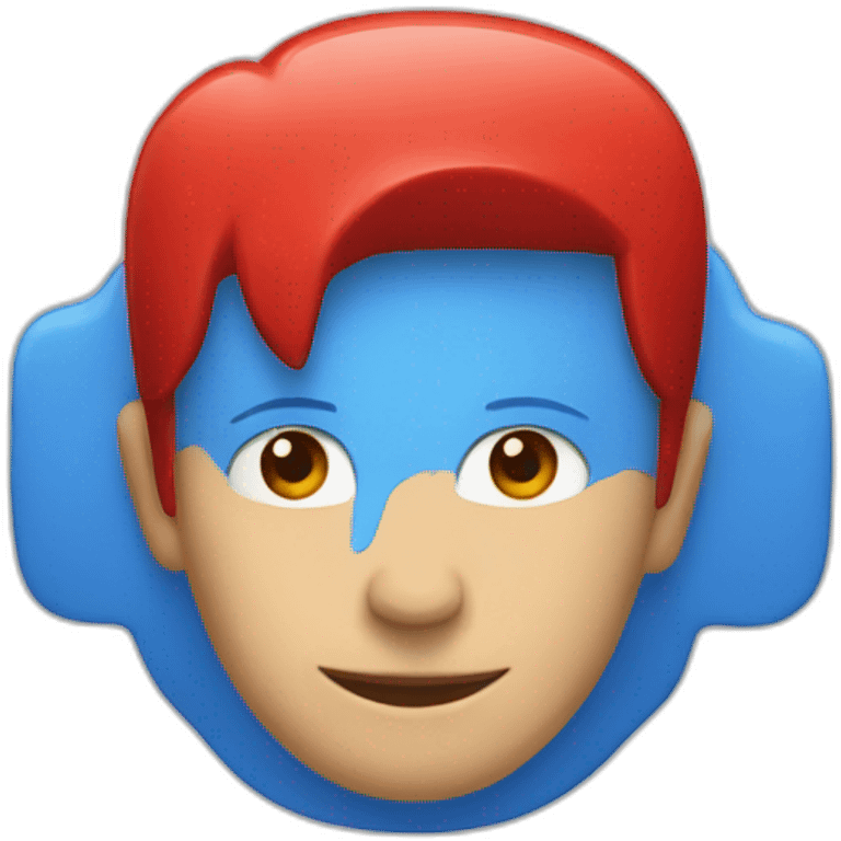 blue and red number 1 emoji