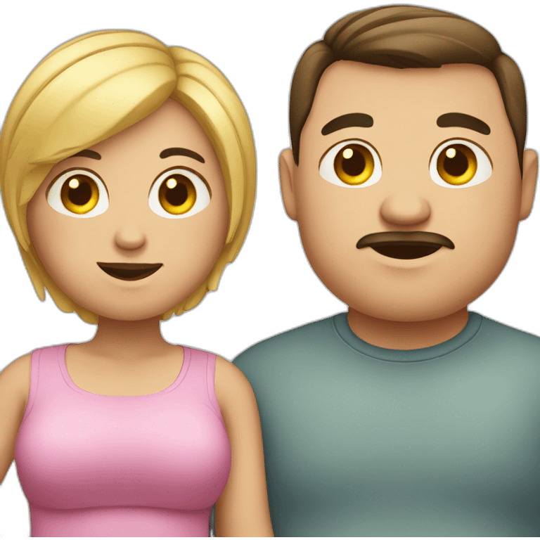 overweight couple emoji