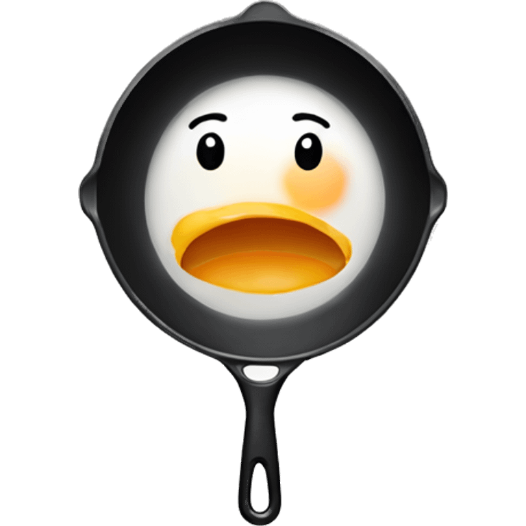 egg holding a frying pan emoji