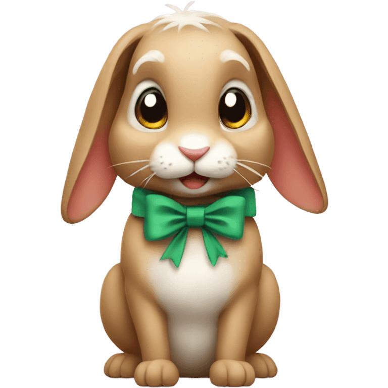 rabbit with a bow emoji