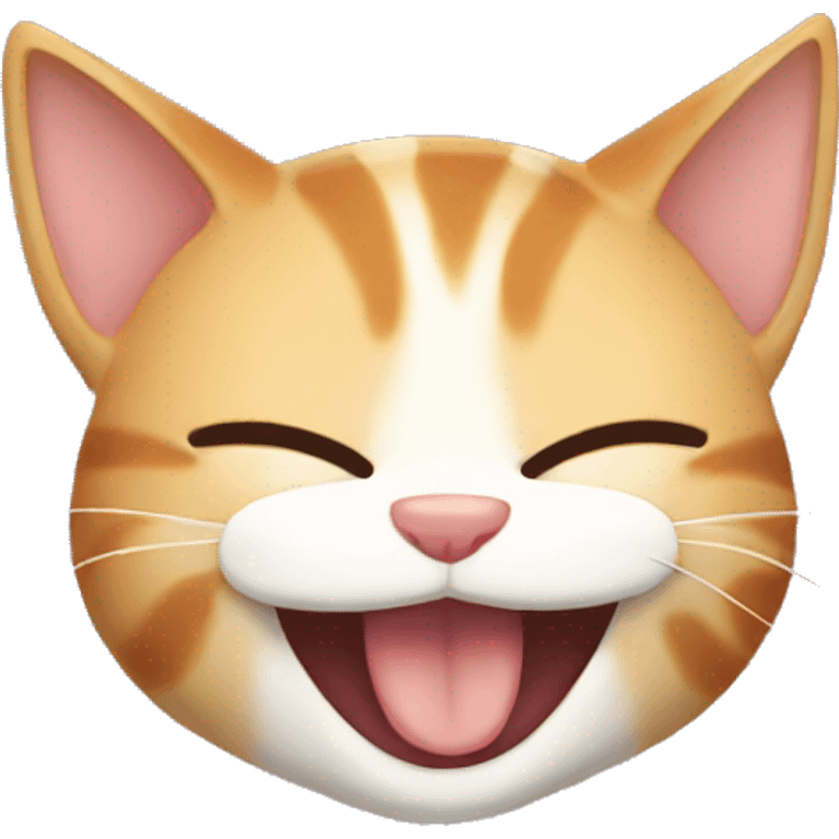 Cat laughing cute  emoji