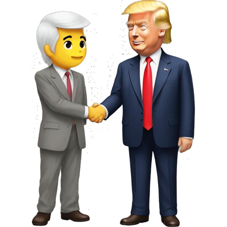 Donald trump handshaking omori emoji