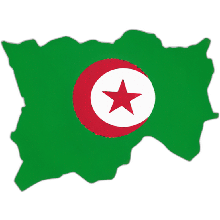 Algeria flag shape map emoji