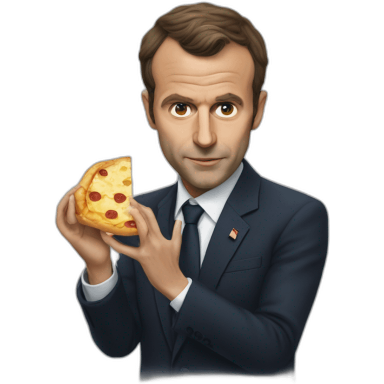 emanuel macron mange emoji