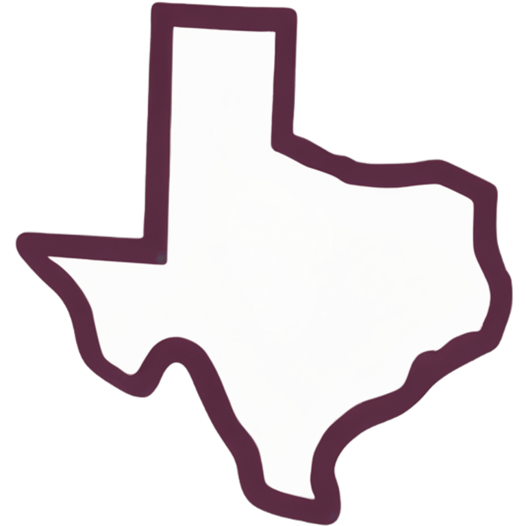 Texas A&M logo inside outline of Texas emoji