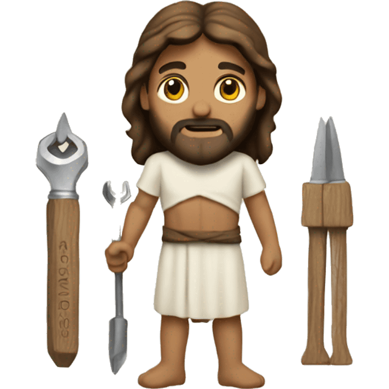 jesus with tools emoji