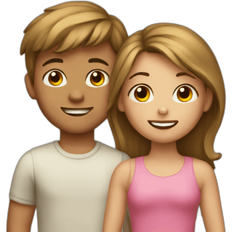 Boy with girl emoji