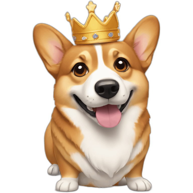 corgi with bread as body wearing a crown emoji