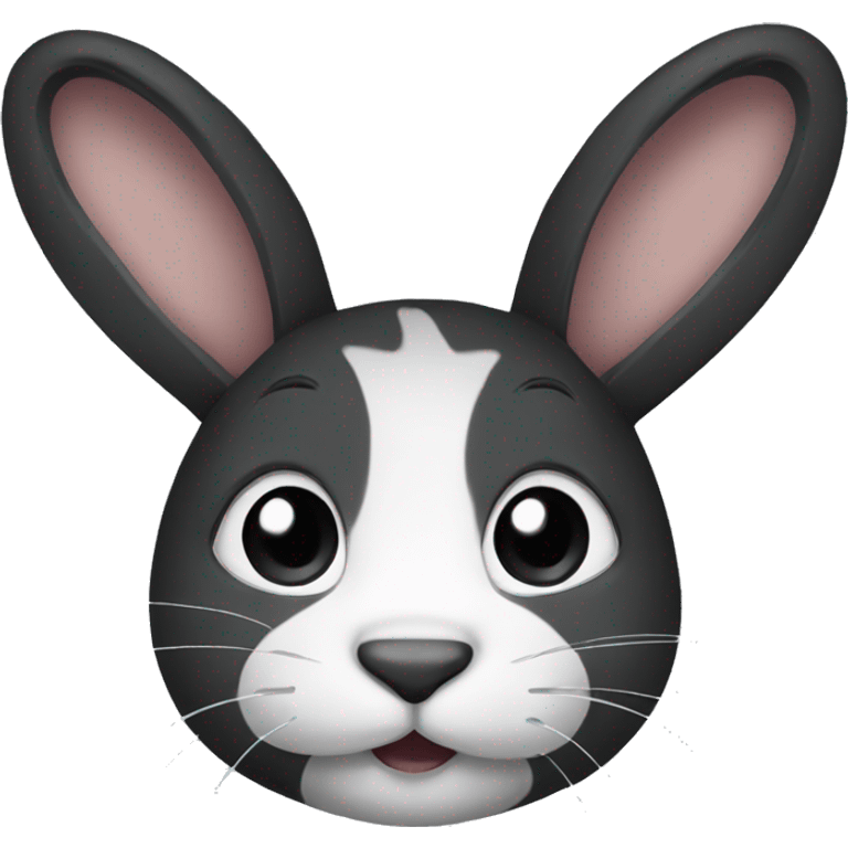 A black white bunny  emoji