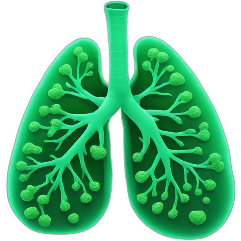 Lung With Green Little bacteria  emoji