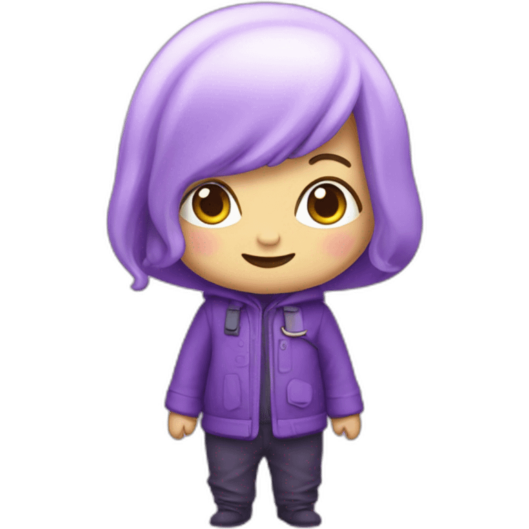 Un poulpe mignon violet emoji