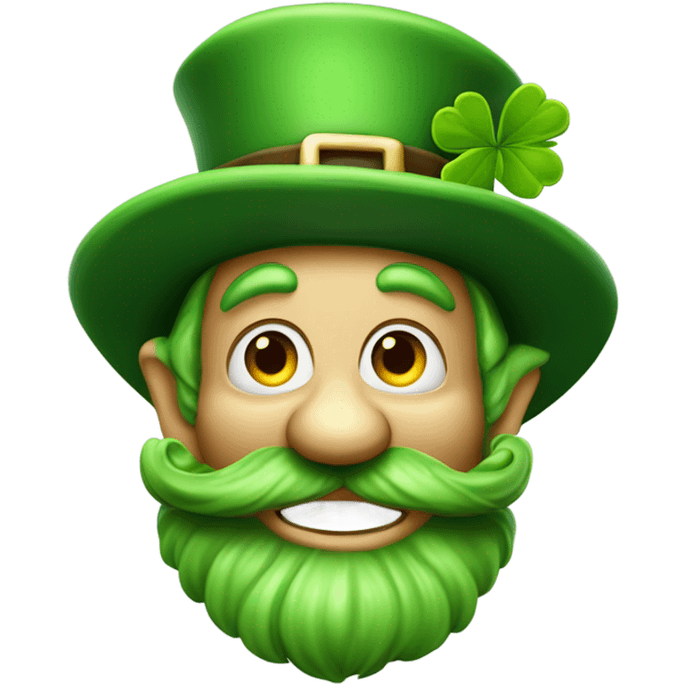 Leprechaun eating a nut emoji