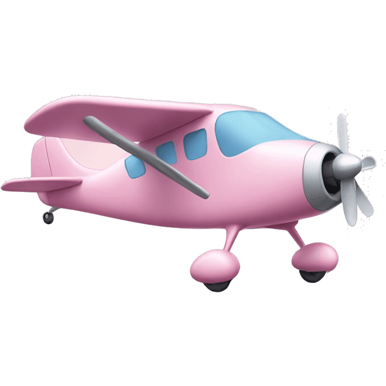 Pastel pink cartoon plane emoji