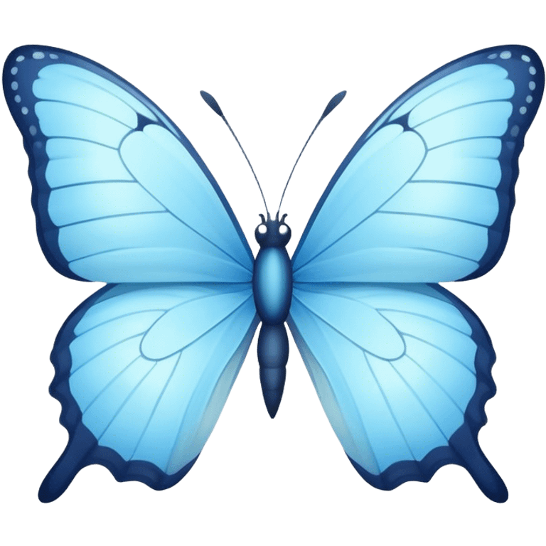 Pastel blue butterfly  emoji