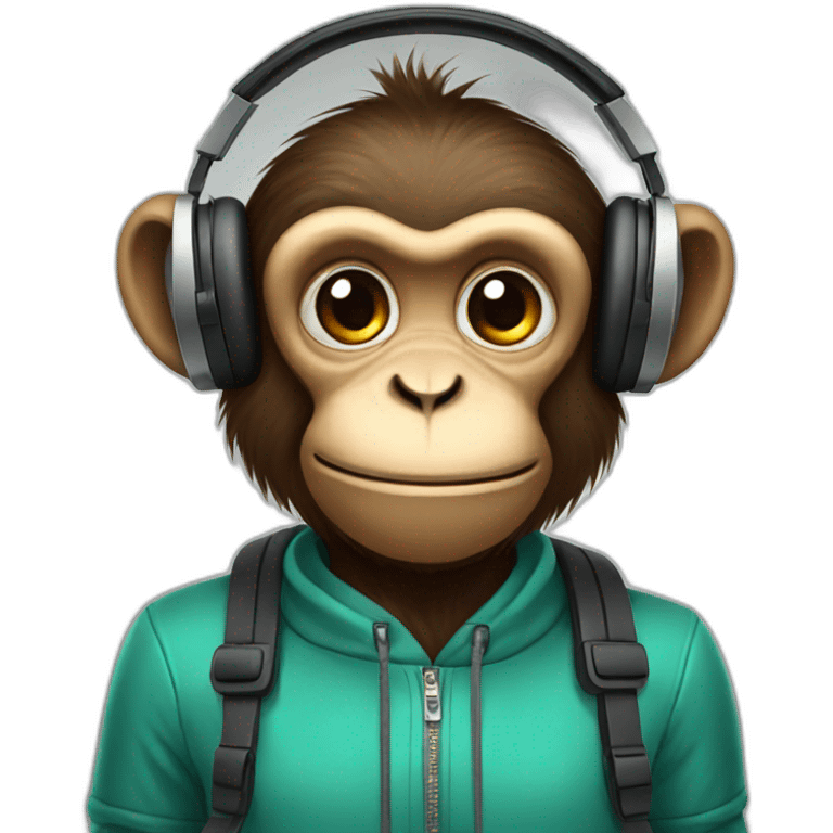 monkey with headphones emoji