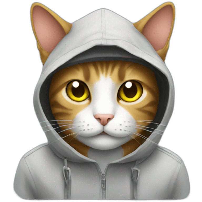 Cat hacker emoji