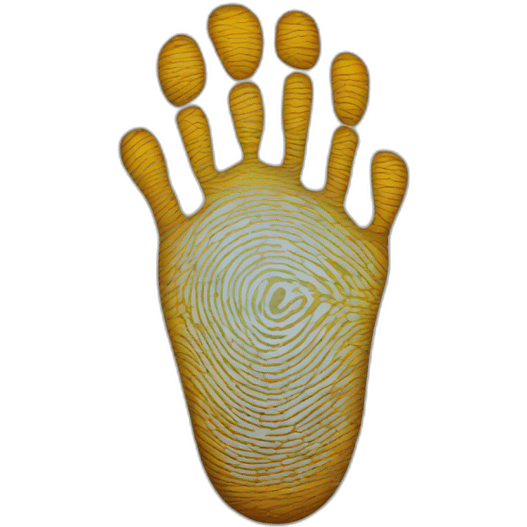 fingerprint foot emoji