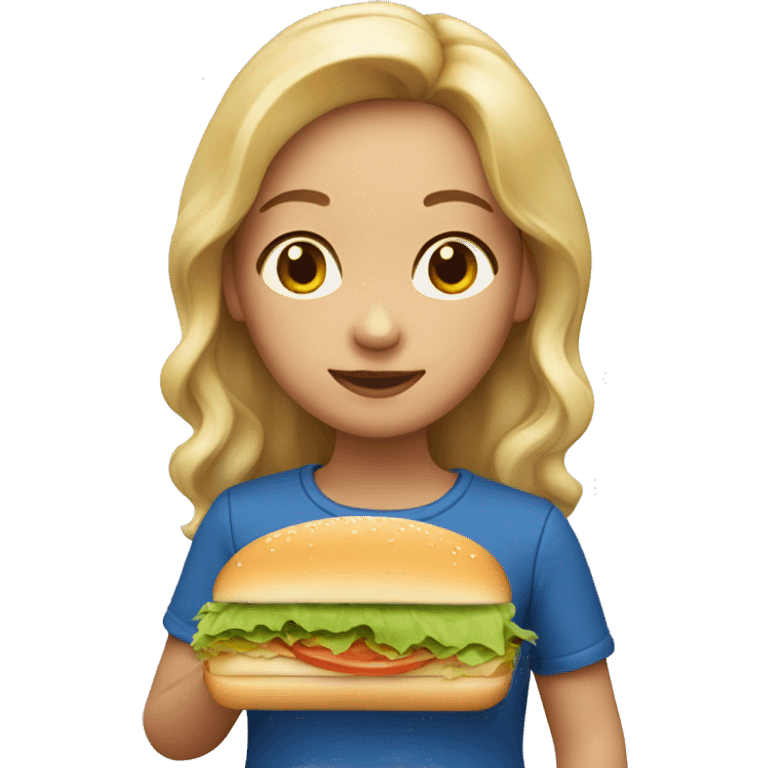 Dutch girl with a sandwich  emoji