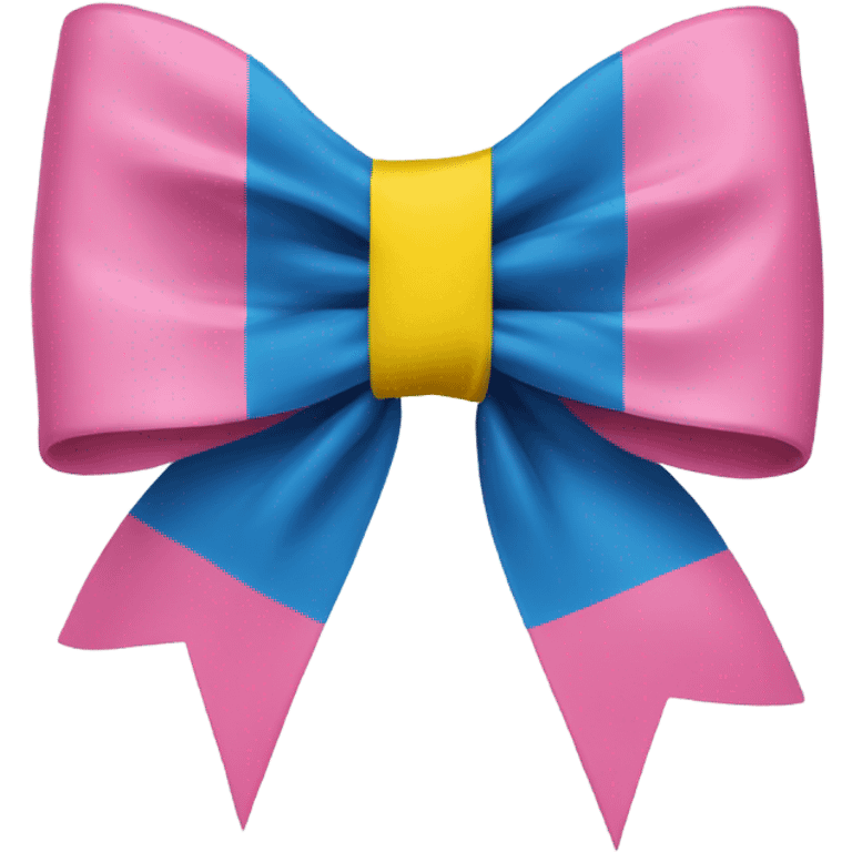 ukrainian flag with a pink bow emoji