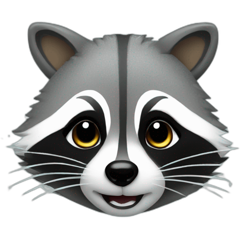 raccoon with sparkles emoji