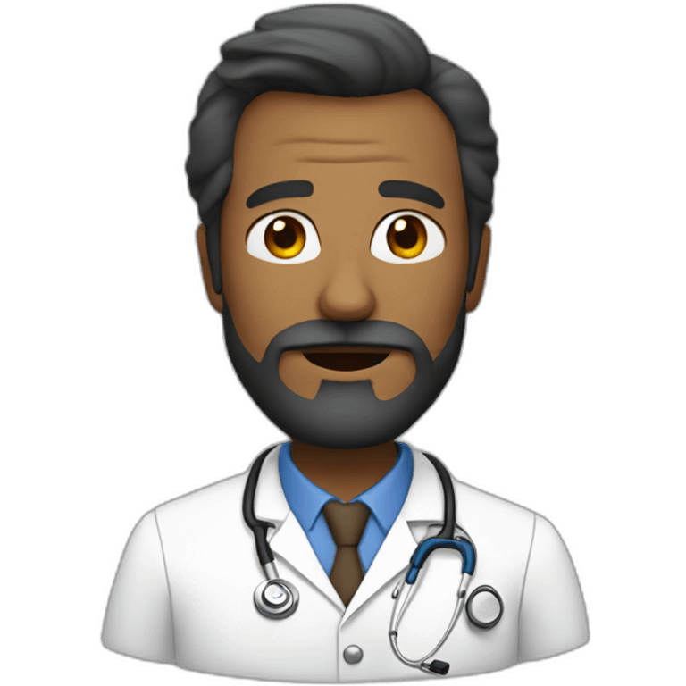 the doctor with the brown beard emoji