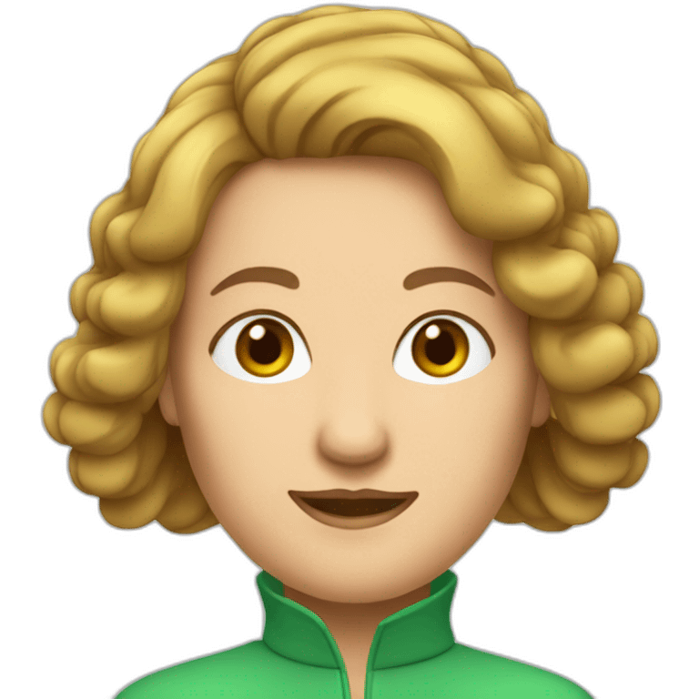 Femme 60 ans cheveux châtain mince yeux vert emoji