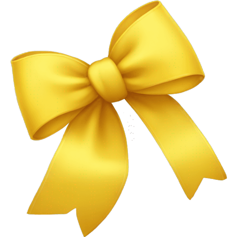 Cute yellow bow emoji