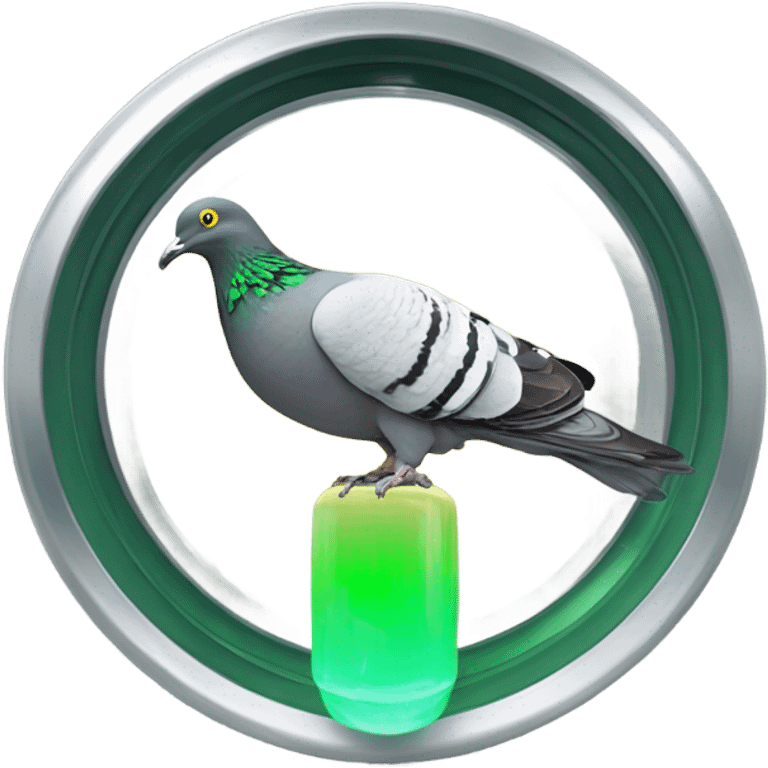 https://www.emojis.com/emoji/realistic-pigeon-yellow-green-R7fMwsTeXFy on https://www.emojis.com/emoji/disk-of-quartz-in-valve-vacuum-tube-YRta95YF2bm emoji