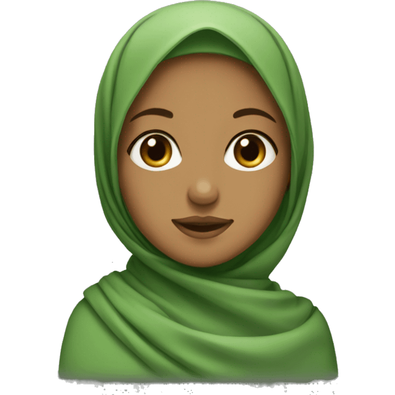 tan girl wearing green hijab emoji