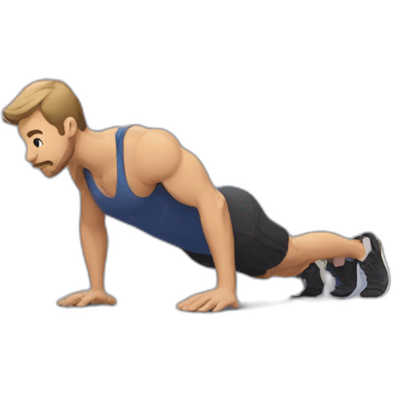 man doing push ups. emoji