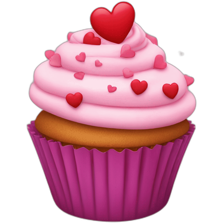 Happy Valentine’s Day cupcake emoji