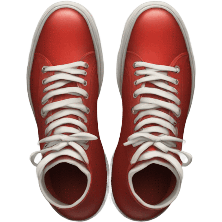 red shoes on feet emoji