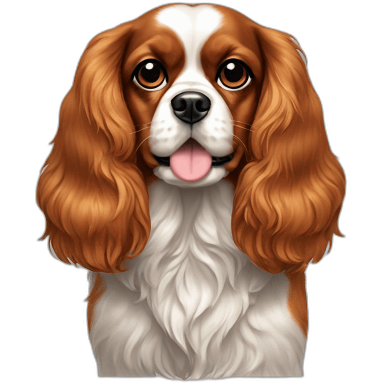 dog Cavalier King Charles Spaniel full height emoji