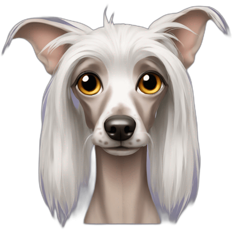 Ugly Chinese Crested Dog emoji