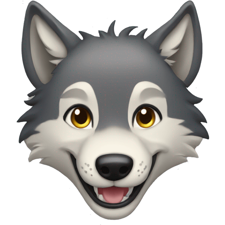 Wolf smile  emoji