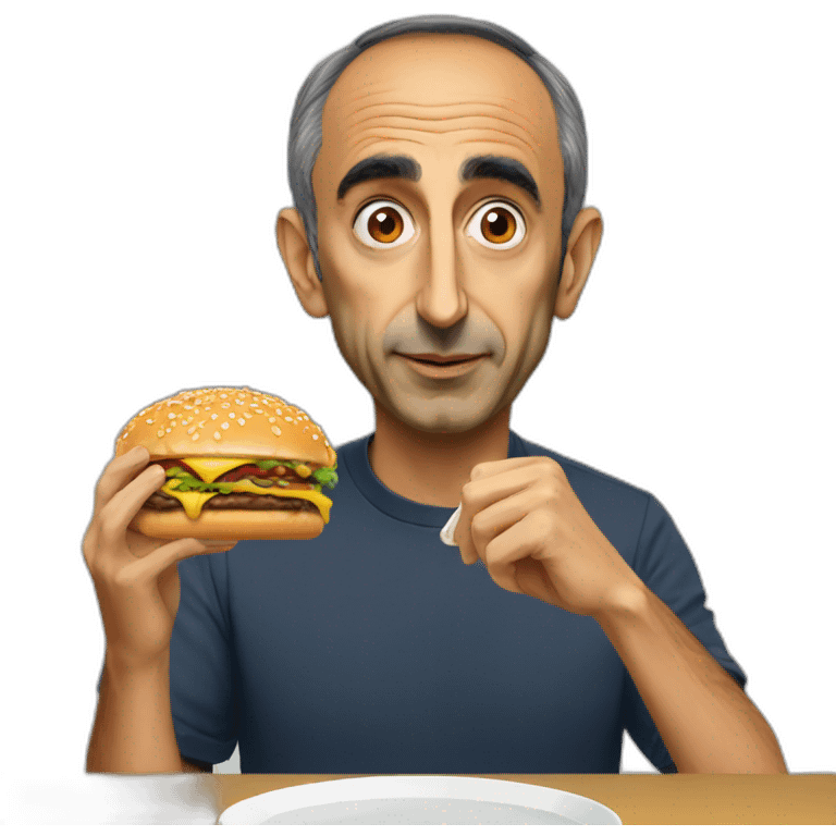 Eric Zemmour qui mange macdo emoji