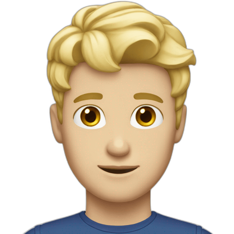 british skinny guy blond hair emoji