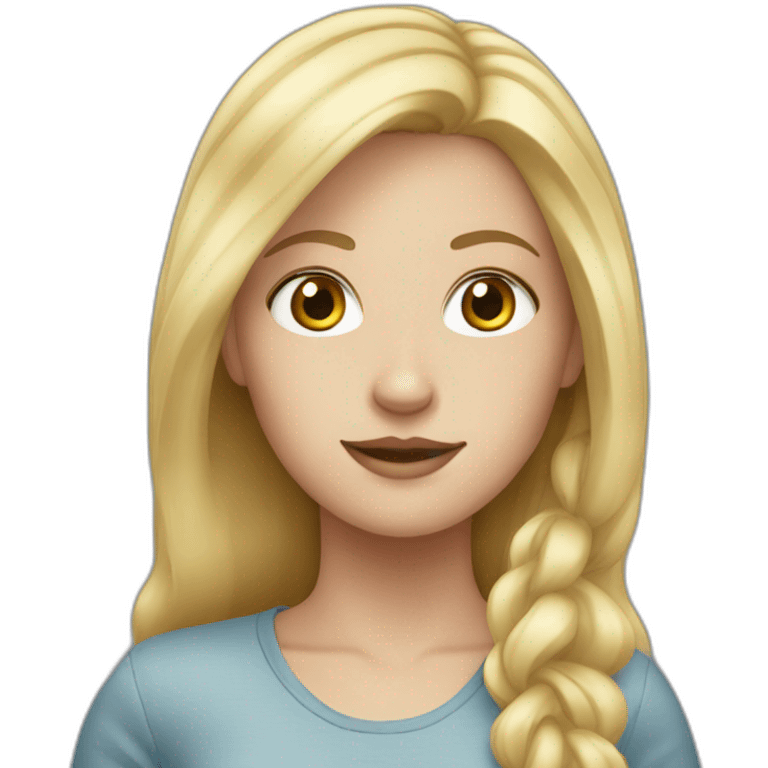 White girl with blond hair emoji