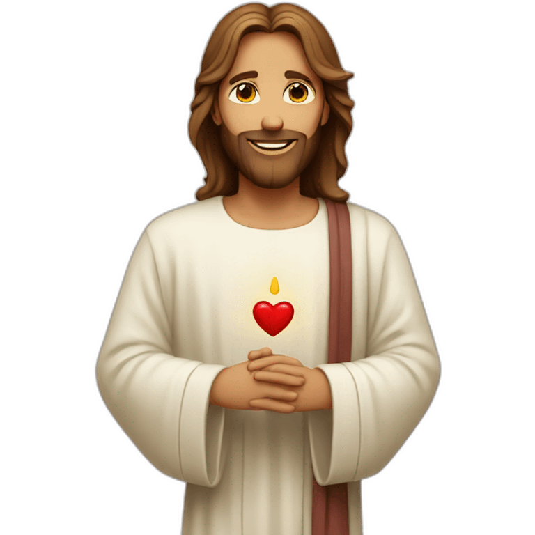 A Loving Jesus Who Sends Hearts of Love emoji