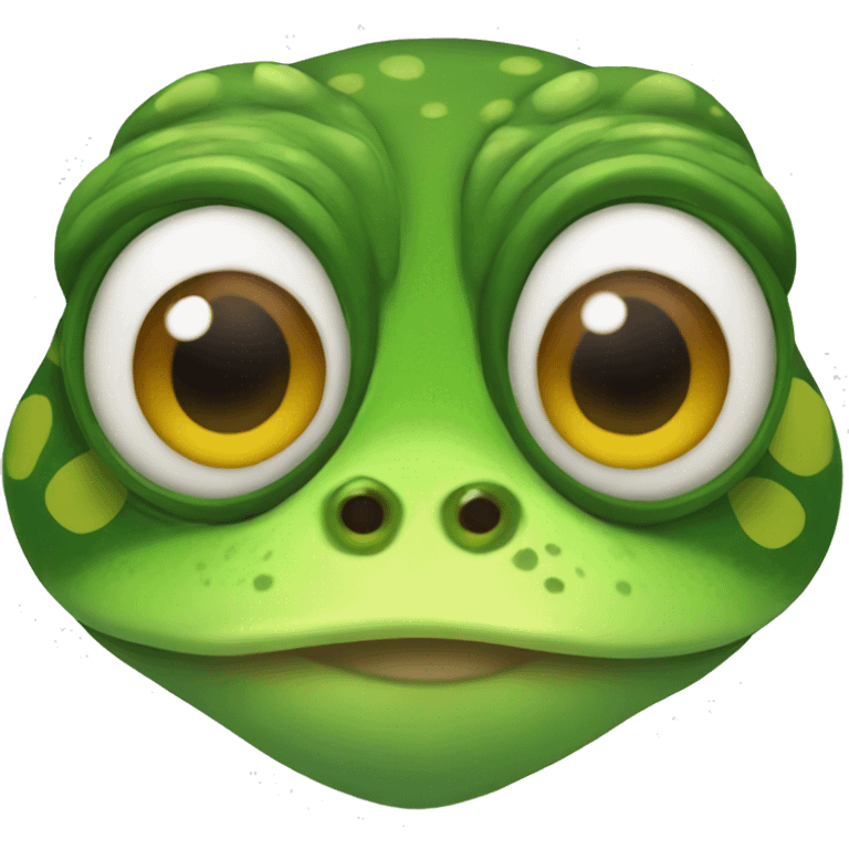 Peppe the frog as a owl emoji