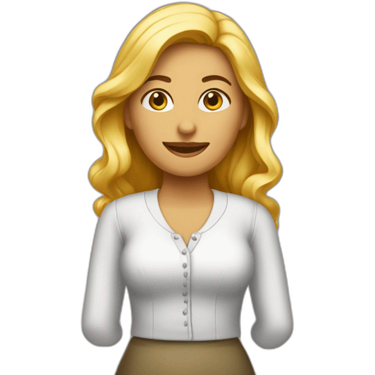 mujer vendedora de ropa emoji